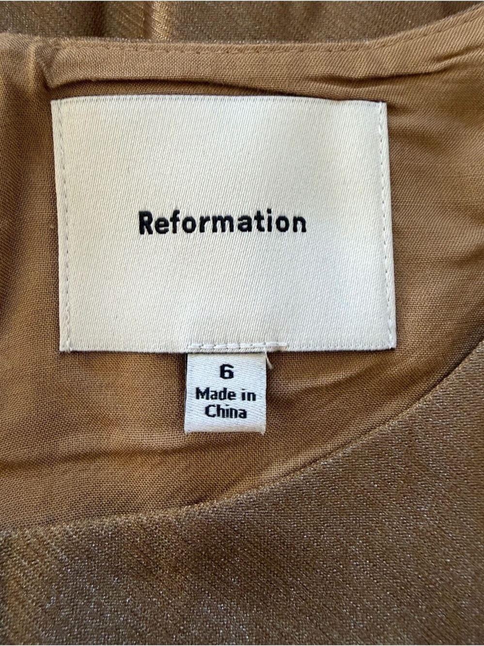 NEW Reformation Citron Mini Sleeveless Dress Brown Bronze | US 6 UK 10 - Picture 11 of 13